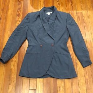 Blue silk blazer
